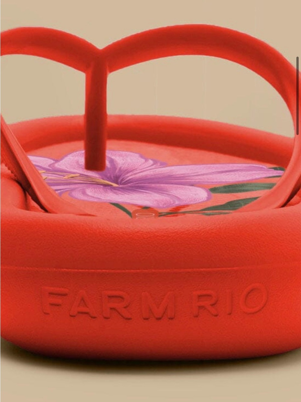 Farm Rio Orange Cambui Canoe Flip Flop - Women’s Size 8/9 - New In Box - Picture 8 of 8